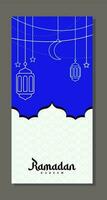 ramadan islamic celebration and poster vector