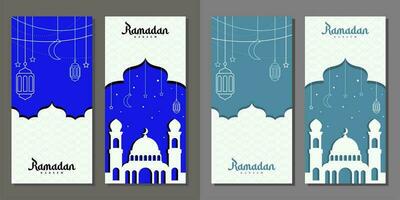 ramadan islamic celebration and poster vector