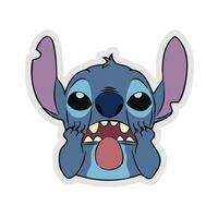 lilo and stitch cartoon poses vector editorial