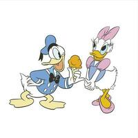 donald duck and daisy duck vector editorial