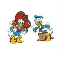 donald duck and daisy duck vector editorial