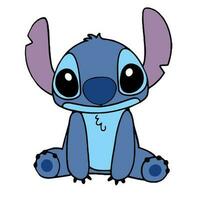 lilo and stitch cartoon poses vector editorial