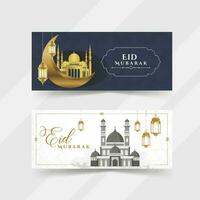 ramadan islamic celebration and poster vector