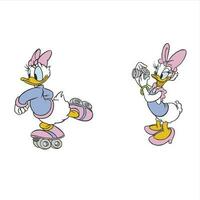 donald duck and daisy duck vector editorial