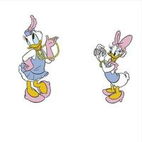 donald duck and daisy duck vector editorial