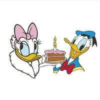 donald duck and daisy duck vector editorial