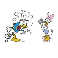 donald duck and daisy duck vector editorial