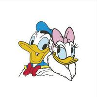 donald duck and daisy duck vector editorial