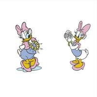 donald duck and daisy duck vector editorial