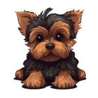 Yorkshire terrier les dessins animés clipart, ai généré png