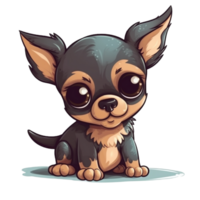 Chihuahua Karikatur Charakter, ai generiert png