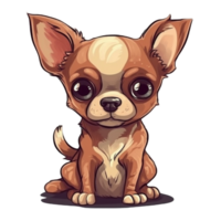 chihuahua cartone animato carattere, ai generato png