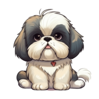 shih tzu chien clipart, ai généré png