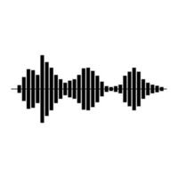 Radio Wave vector icon. Monochrome simple sound wave illustration sign. signal symbol or logo.