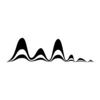 Radio Wave vector icon. Monochrome simple sound wave illustration sign. signal symbol or logo.