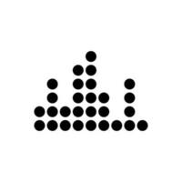 Radio Wave vector icon. Monochrome simple sound wave illustration sign. signal symbol or logo.