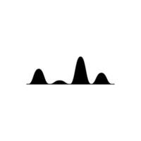 Radio Wave vector icon. Monochrome simple sound wave illustration sign. signal symbol or logo.