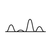 Radio Wave vector icon. Monochrome simple sound wave illustration sign. signal symbol or logo.