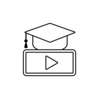 Online education vector icon, online courses illustration sign. webinar symbol or logo.