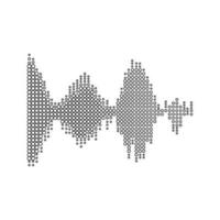 Radio Wave vector icon. Monochrome simple sound wave illustration sign. signal symbol or logo.