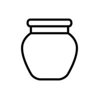 Glass jar icon vector set. bottle illustration sign collection. conservation symbol on white background.