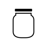 Glass jar icon vector set. bottle illustration sign collection. conservation symbol on white background.