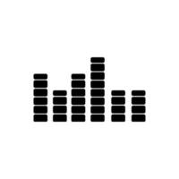 Radio Wave vector icon. Monochrome simple sound wave illustration sign. signal symbol or logo.