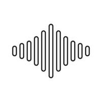 Radio Wave vector icon. Monochrome simple sound wave illustration sign. signal symbol or logo.