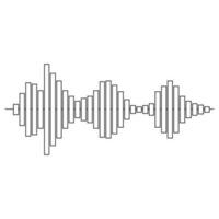 Radio Wave vector icon. Monochrome simple sound wave illustration sign. signal symbol or logo.