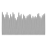 Radio Wave vector icon. Monochrome simple sound wave illustration sign. signal symbol or logo.