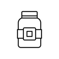 Glass jar icon vector set. bottle illustration sign collection. conservation symbol on white background.