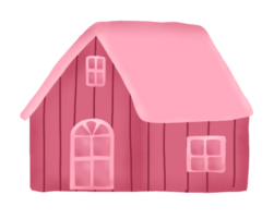 rosado casa ilustración png