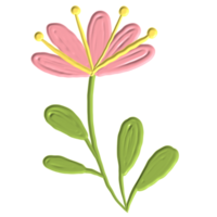 Rosa flor pintado png