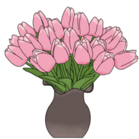 flor de tulipa rosa png