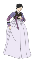 coréen femme portant hanbok png