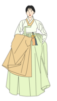 coréen femme portant hanbok png