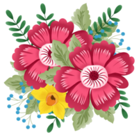 blombukett illustration png