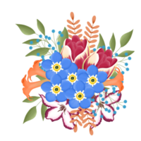 ilustração de buquê de flores png