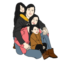 illustration de famille heureuse png