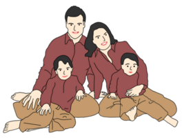 Happy family illustration png