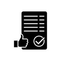 Approve icon vector. Accepted Document illustration sign. Guarantee symbol. vector