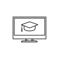 Online education vector icon, online courses illustration sign. webinar symbol or logo.