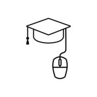 Online education vector icon, online courses illustration sign. webinar symbol or logo.