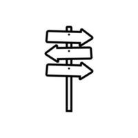 Direction board icon vector set. pointer illustration sign collection. route symbol.