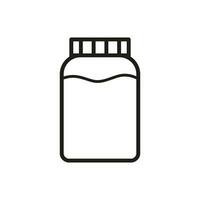 Glass jar icon vector set. bottle illustration sign collection. conservation symbol on white background.