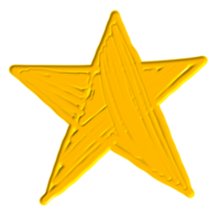 gul stjärna målad png
