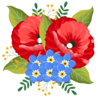 ilustração de buquê de flores png