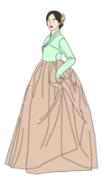 coréen femme portant hanbok png