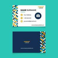 Abstract Name Card Design for Business or Company vector