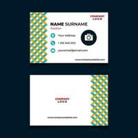 Abstract Name Card Design for Business or Company vector